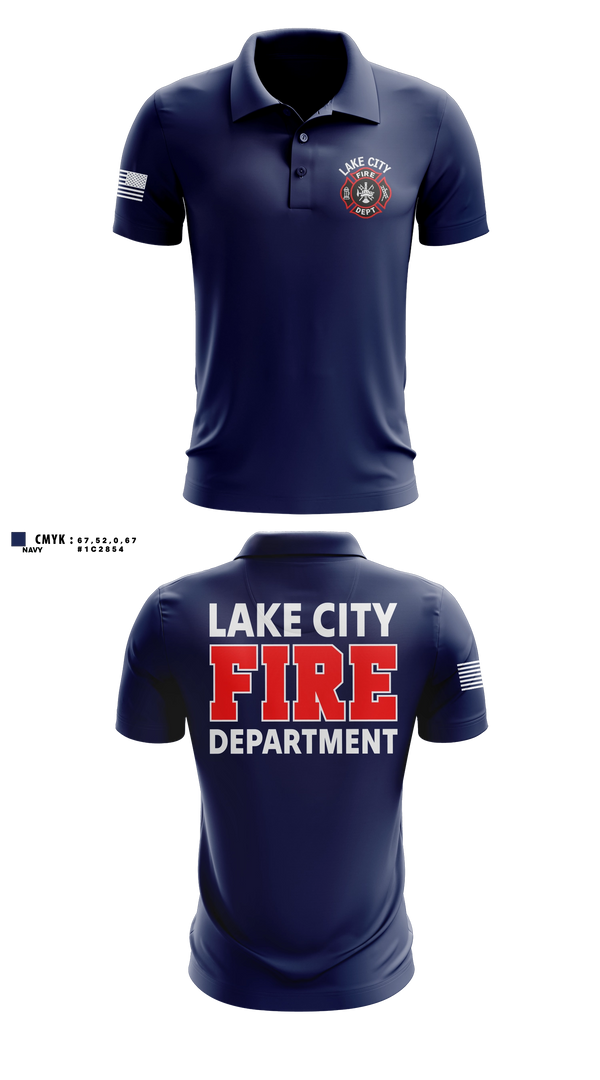 Short Sleeve Performance Polo, Lake City Fire Department, Fire Department, Teamtime, Team time, sublimation, custom sports apparel, team uniforms, spirit wear, spiritwear, sports uniforms, custom shirts, team store, custom team store, fundraiser sports, apparel fundraiser