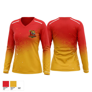 Womens Long Sleeve Vneck Shirt, Bridgeport High School Basketball, Men's Basketball, Teamtime, Team time, sublimation, custom sports apparel, team uniforms, spirit wear, spiritwear, sports uniforms, custom shirts, team store, custom team store, fundraiser sports, apparel fundraiser