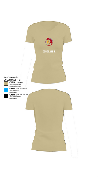 Womens Short Sleeve Vneck Shirt, OCS Class 71, , Teamtime, Team time, sublimation, custom sports apparel, team uniforms, spirit wear, spiritwear, sports uniforms, custom shirts, team store, custom team store, fundraiser sports, apparel fundraiser