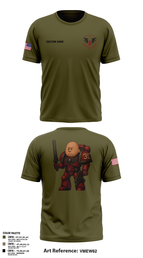Short Sleeve Performance Shirt, CCo, 1-508PIR (OG), Army, Teamtime, Team time, sublimation, custom sports apparel, team uniforms, spirit wear, spiritwear, sports uniforms, custom shirts, team store, custom team store, fundraiser sports, apparel fundraiser