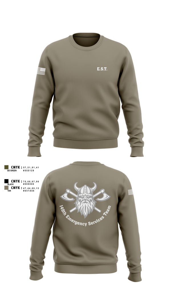 Crew Neck Sweatshirt, 148th E.S.T., Police, Teamtime, Team time, sublimation, custom sports apparel, team uniforms, spirit wear, spiritwear, sports uniforms, custom shirts, team store, custom team store, fundraiser sports, apparel fundraiser