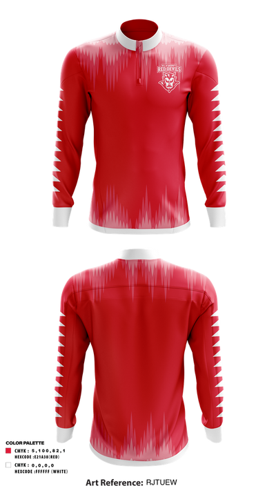 Elkmont Red Devils 92799847 Quarter Zip Jacket - 1