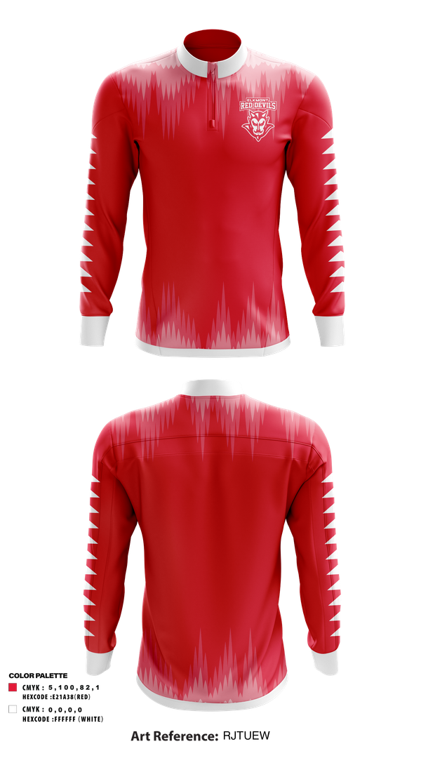 Quarter Zip Jacket, Elkmont Red Devils, Men's Basketball, Teamtime, Team time, sublimation, custom sports apparel, team uniforms, spirit wear, spiritwear, sports uniforms, custom shirts, team store, custom team store, fundraiser sports, apparel fundraiser