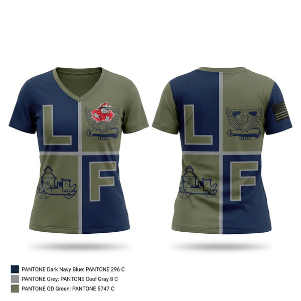 Womens Short Sleeve Vneck Shirt, La Porte, Fire Department, Teamtime, Team time, sublimation, custom sports apparel, team uniforms, spirit wear, spiritwear, sports uniforms, custom shirts, team store, custom team store, fundraiser sports, apparel fundraiser