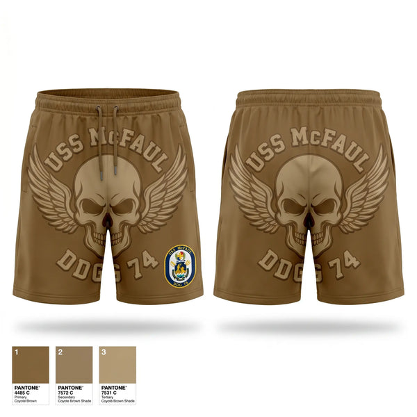 Athletic Shorts With Pockets, USS MCFAUL DDG 74, Navy, Teamtime, Team time, sublimation, custom sports apparel, team uniforms, spirit wear, spiritwear, sports uniforms, custom shirts, team store, custom team store, fundraiser sports, apparel fundraiser