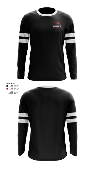 Long Sleeve Performance Shirt, HAWKS, Baseball, Teamtime, Team time, sublimation, custom sports apparel, team uniforms, spirit wear, spiritwear, sports uniforms, custom shirts, team store, custom team store, fundraiser sports, apparel fundraiser
