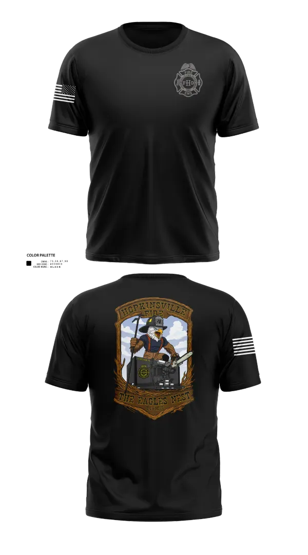 Hopkinsville Fire Department 27614987 Old School Cotton Feel Shirt - 22