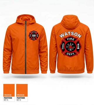 Windbreaker, WATSON, Fire Department, Teamtime, Team time, sublimation, custom sports apparel, team uniforms, spirit wear, spiritwear, sports uniforms, custom shirts, team store, custom team store, fundraiser sports, apparel fundraiser