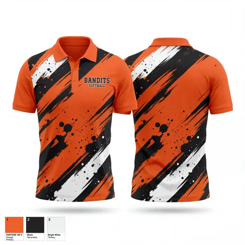 Short Sleeve Performance Polo, Bandits, Softball, Teamtime, Team time, sublimation, custom sports apparel, team uniforms, spirit wear, spiritwear, sports uniforms, custom shirts, team store, custom team store, fundraiser sports, apparel fundraiser