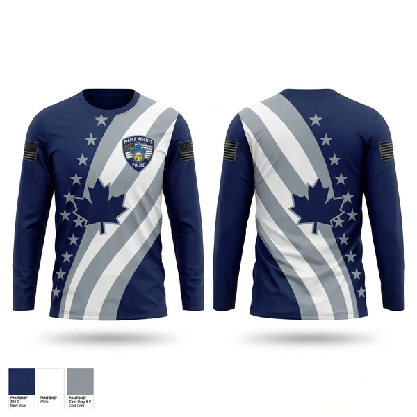 Long Sleeve Performance Shirt, Maple Heights Police Department, Police, Teamtime, Team time, sublimation, custom sports apparel, team uniforms, spirit wear, spiritwear, sports uniforms, custom shirts, team store, custom team store, fundraiser sports, apparel fundraiser