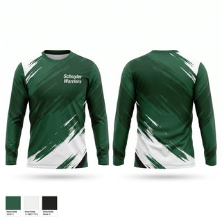 Long Sleeve Performance Shirt, Schuyler Warriors, Track & Field, Teamtime, Team time, sublimation, custom sports apparel, team uniforms, spirit wear, spiritwear, sports uniforms, custom shirts, team store, custom team store, fundraiser sports, apparel fundraiser