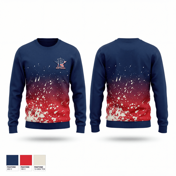 Crew Neck Sweatshirt, Central Illinois Patriots, Softball, Teamtime, Team time, sublimation, custom sports apparel, team uniforms, spirit wear, spiritwear, sports uniforms, custom shirts, team store, custom team store, fundraiser sports, apparel fundraiser