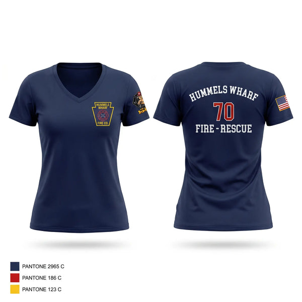 Womens Short Sleeve Vneck Shirt, Hummels Wharf Fire-Rescue, Fire Department, Teamtime, Team time, sublimation, custom sports apparel, team uniforms, spirit wear, spiritwear, sports uniforms, custom shirts, team store, custom team store, fundraiser sports, apparel fundraiser