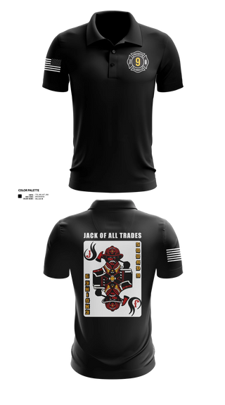 Short Sleeve Performance Polo, Station 9, Fire Department, Teamtime, Team time, sublimation, custom sports apparel, team uniforms, spirit wear, spiritwear, sports uniforms, custom shirts, team store, custom team store, fundraiser sports, apparel fundraiser