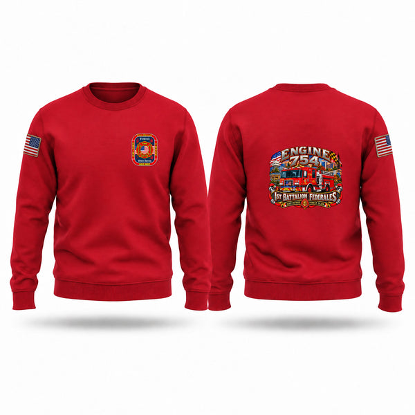 Crew Neck Sweatshirt, Fort Detrick Forest Glen Federal Firefighters, Fire Department, Teamtime, Team time, sublimation, custom sports apparel, team uniforms, spirit wear, spiritwear, sports uniforms, custom shirts, team store, custom team store, fundraiser sports, apparel fundraiser