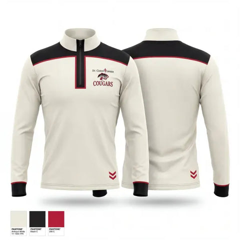 Quarter Zip Jacket, Cougars, Men's Basketball, Teamtime, Team time, sublimation, custom sports apparel, team uniforms, spirit wear, spiritwear, sports uniforms, custom shirts, team store, custom team store, fundraiser sports, apparel fundraiser
