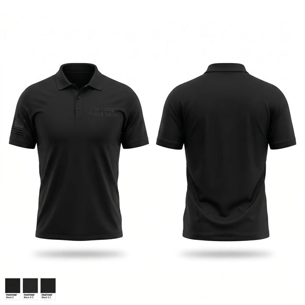 Short Sleeve Performance Polo, The Colony Pipes & Drums, Fire Department, Teamtime, Team time, sublimation, custom sports apparel, team uniforms, spirit wear, spiritwear, sports uniforms, custom shirts, team store, custom team store, fundraiser sports, apparel fundraiser