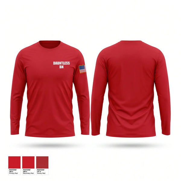 Long Sleeve Performance Shirt, Dauntless BN, Army, Teamtime, Team time, sublimation, custom sports apparel, team uniforms, spirit wear, spiritwear, sports uniforms, custom shirts, team store, custom team store, fundraiser sports, apparel fundraiser