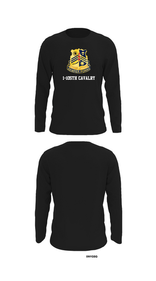 Long Sleeve Performance Shirt, 1-105th cavalry, Army, Teamtime, Team time, sublimation, custom sports apparel, team uniforms, spirit wear, spiritwear, sports uniforms, custom shirts, team store, custom team store, fundraiser sports, apparel fundraiser