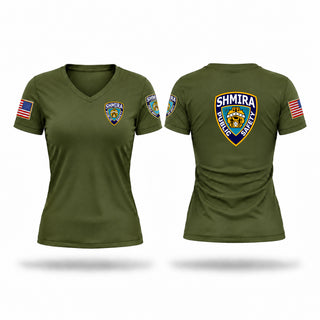 Womens Short Sleeve Vneck Shirt, SHMIRA SOUTH BROOKLYN, Police, Teamtime, Team time, sublimation, custom sports apparel, team uniforms, spirit wear, spiritwear, sports uniforms, custom shirts, team store, custom team store, fundraiser sports, apparel fundraiser