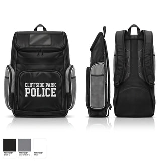 Gear Bag, Cliffside Park Police, Police, Teamtime, Team time, sublimation, custom sports apparel, team uniforms, spirit wear, spiritwear, sports uniforms, custom shirts, team store, custom team store, fundraiser sports, apparel fundraiser