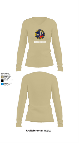Womens Long Sleeve Vneck Shirt, Texas Division, , Teamtime, Team time, sublimation, custom sports apparel, team uniforms, spirit wear, spiritwear, sports uniforms, custom shirts, team store, custom team store, fundraiser sports, apparel fundraiser