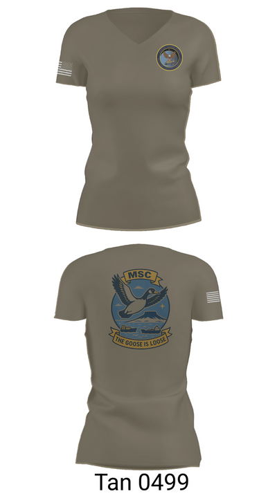 MSCLANT 20118789 Women's Short Sleeve V-neck Shirt - 65