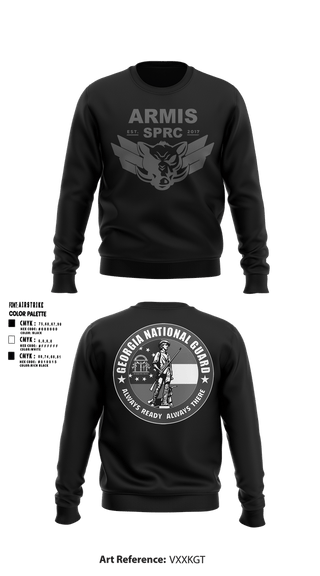 Crew Neck Sweatshirt, Armis GANG, National Guard, Teamtime, Team time, sublimation, custom sports apparel, team uniforms, spirit wear, spiritwear, sports uniforms, custom shirts, team store, custom team store, fundraiser sports, apparel fundraiser
