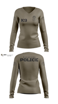 Pasadena K9 56975932 Women's Long Sleeve V-neck Shirt - 107