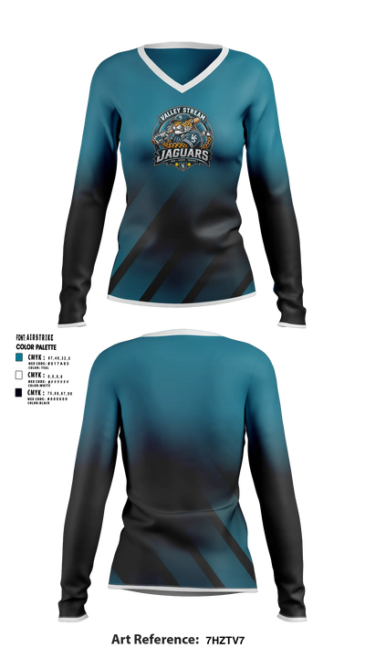 JAGUARS Women's Long Sleeve V-neck Shirt - 5