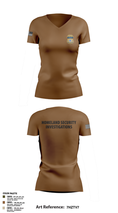 HSI 87740727 Women's Short Sleeve V-neck Shirt - 6