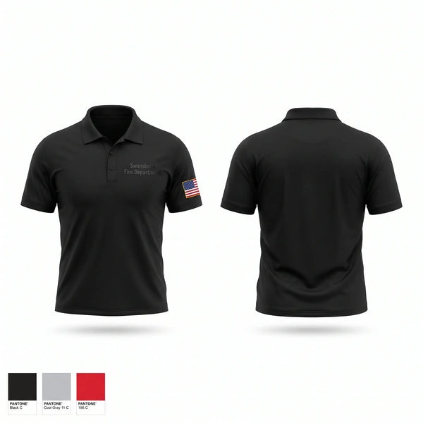 Short Sleeve Performance Polo, Swansboro Fire Department, Fire Department, Teamtime, Team time, sublimation, custom sports apparel, team uniforms, spirit wear, spiritwear, sports uniforms, custom shirts, team store, custom team store, fundraiser sports, apparel fundraiser