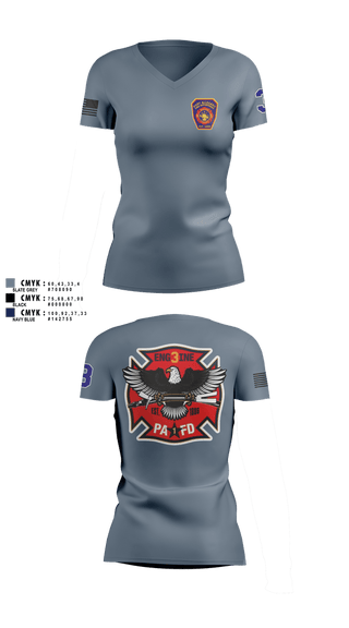 Womens Short Sleeve Vneck Shirt, PAAS, EMS/EMT, Teamtime, Team time, sublimation, custom sports apparel, team uniforms, spirit wear, spiritwear, sports uniforms, custom shirts, team store, custom team store, fundraiser sports, apparel fundraiser
