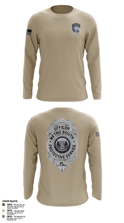 METRO SOUTH PROTECTIVE SERVICE 25947378 Long Sleeve Performance Shirt 2