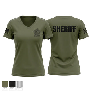 Womens Short Sleeve Vneck Shirt, Bartow County Sheriff’s Office, Police, Teamtime, Team time, sublimation, custom sports apparel, team uniforms, spirit wear, spiritwear, sports uniforms, custom shirts, team store, custom team store, fundraiser sports, apparel fundraiser