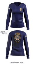 Otoe-Missouria Police Department  Women's Long Sleeve V-neck Shirt - 1