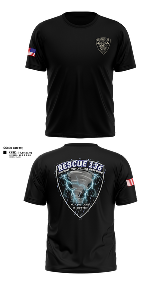 Short Sleeve Performance Shirt, Rescue 136, Fire Department, Teamtime, Team time, sublimation, custom sports apparel, team uniforms, spirit wear, spiritwear, sports uniforms, custom shirts, team store, custom team store, fundraiser sports, apparel fundraiser