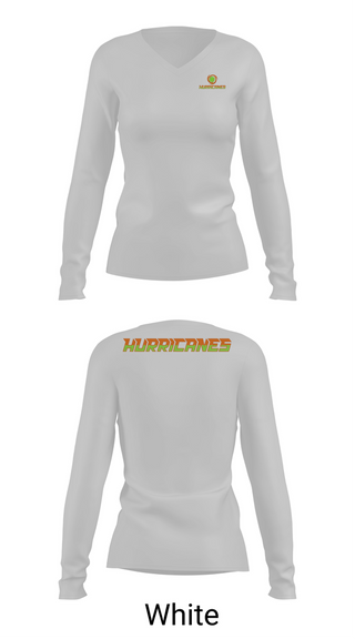 Womens Long Sleeve Vneck Shirt, HURRICANES, Softball, Teamtime, Team time, sublimation, custom sports apparel, team uniforms, spirit wear, spiritwear, sports uniforms, custom shirts, team store, custom team store, fundraiser sports, apparel fundraiser