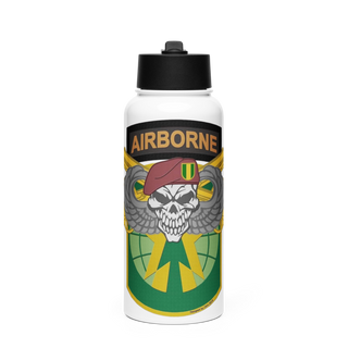 16th Military Police Brigade 12090211 Stainless Steel Water Bottle with a Straw Lid