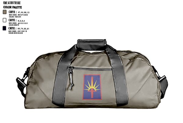 Duffle Bag, 204thFSC, National Guard, Teamtime, Team time, sublimation, custom sports apparel, team uniforms, spirit wear, spiritwear, sports uniforms, custom shirts, team store, custom team store, fundraiser sports, apparel fundraiser