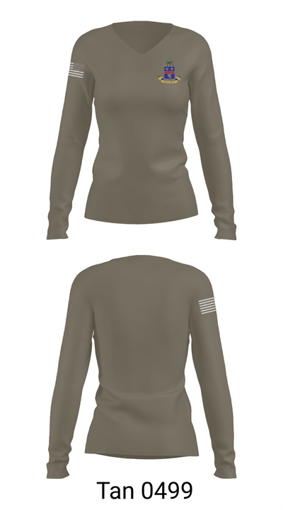 148th IN RGT 38204937 Women's Long Sleeve V-neck Shirt - 73