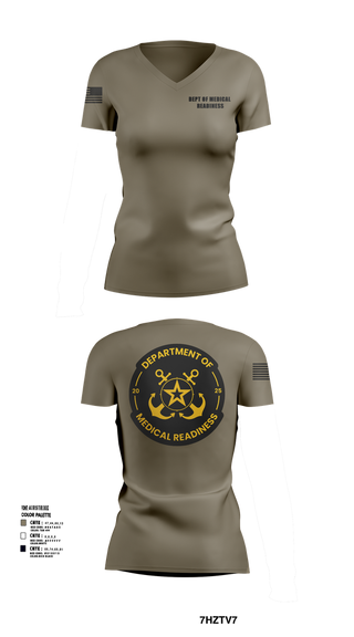 Womens Short Sleeve Vneck Shirt, DEPT OF MEDICAL READINESS, , Teamtime, Team time, sublimation, custom sports apparel, team uniforms, spirit wear, spiritwear, sports uniforms, custom shirts, team store, custom team store, fundraiser sports, apparel fundraiser