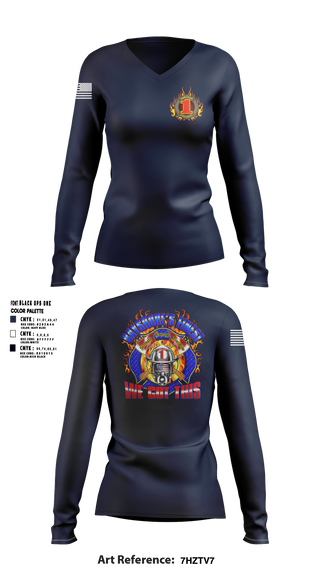 Womens Long Sleeve Vneck Shirt, San Leon Volunteer Fire Department, Fire Department, Teamtime, Team time, sublimation, custom sports apparel, team uniforms, spirit wear, spiritwear, sports uniforms, custom shirts, team store, custom team store, fundraiser sports, apparel fundraiser