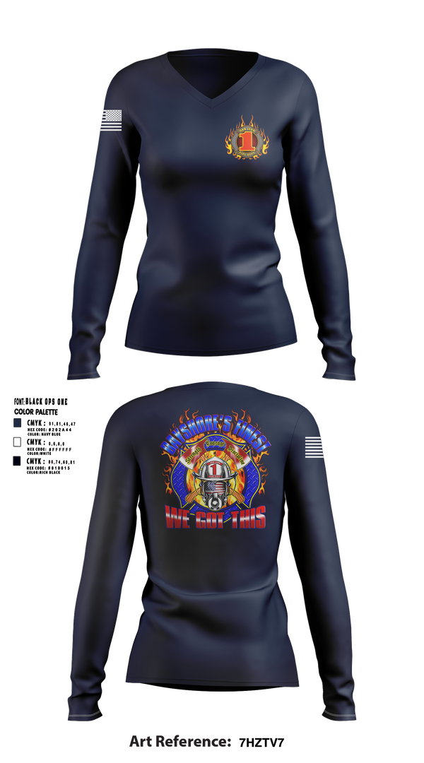 Womens Long Sleeve Vneck Shirt, San Leon Volunteer Fire Department, Fire Department, Teamtime, Team time, sublimation, custom sports apparel, team uniforms, spirit wear, spiritwear, sports uniforms, custom shirts, team store, custom team store, fundraiser sports, apparel fundraiser
