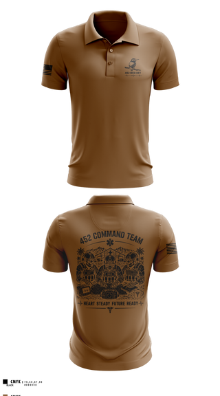 Short Sleeve Performance Polo, 452 MED DET, Army, Teamtime, Team time, sublimation, custom sports apparel, team uniforms, spirit wear, spiritwear, sports uniforms, custom shirts, team store, custom team store, fundraiser sports, apparel fundraiser
