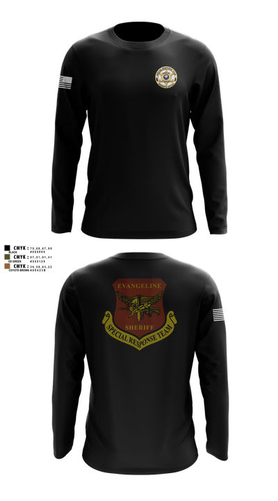 Evangeline Parish Sheriffs Office S.R.T Long Sleeve Performance Shirt 100