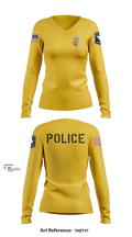 New Ellenton Police Department 612730 Women's Long Sleeve V-neck Shirt - 2