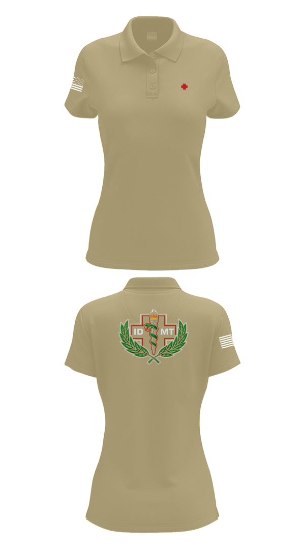Womens Short Sleeve Performance Polo, IDMTs, Air Force, Teamtime, Team time, sublimation, custom sports apparel, team uniforms, spirit wear, spiritwear, sports uniforms, custom shirts, team store, custom team store, fundraiser sports, apparel fundraiser