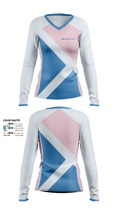 DJMCL 80556465 Women's Long Sleeve V-neck Shirt - 1