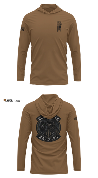 Long Sleeve hooded sunshirt, Blackwater Raiders Airsoft, Marines, Teamtime, Team time, sublimation, custom sports apparel, team uniforms, spirit wear, spiritwear, sports uniforms, custom shirts, team store, custom team store, fundraiser sports, apparel fundraiser